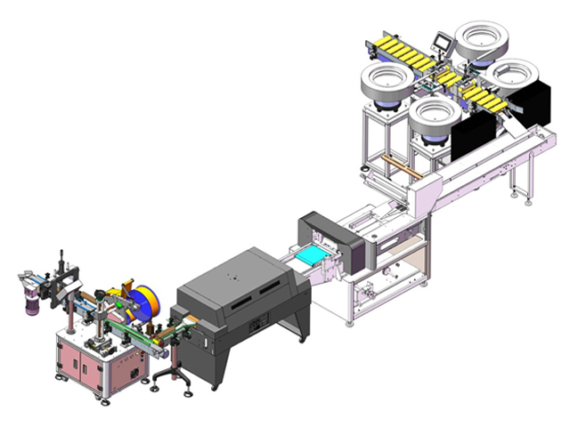 油漆滚刷贴标覆标设备定制型贴标线连接旋盖组装塑料膜枕包收缩线