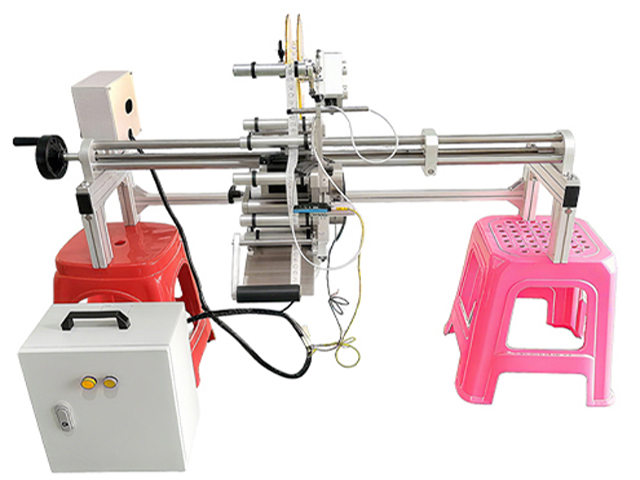 流水线贴标头带定制1米可调节龙门架全自动平面不干胶标签贴标机