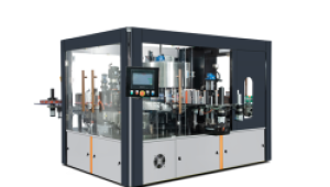 圆瓶正背两标单张标贴标机全自动全伺服不干胶高速30000瓶每小时贴标设备可连接整线